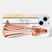 Coques Case-Mate iPhone Portrait de rêve orangé de blonde pageant (Verso (horizontal))