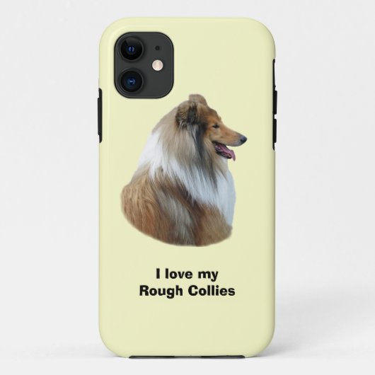 Coques Case-Mate iPhone Portrait de Rough Collie (Dos)