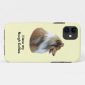 Coques Case-Mate iPhone Portrait de Rough Collie (Dos (Horizontal))