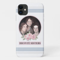 Portrait de soeurs Bronte avec roses roses roses