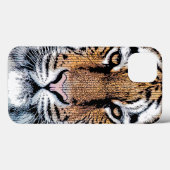 Coques Case-Mate iPhone Portrait de tigre en style Presse Graphique (Verso (horizontal))