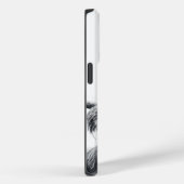 Coques Case-Mate iPhone Portrait de vache Highland premier monogramme noir (Verso / Droite)