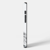 Coques Case-Mate iPhone Portrait de vache Highland premier monogramme noir (Verso / Gauche)