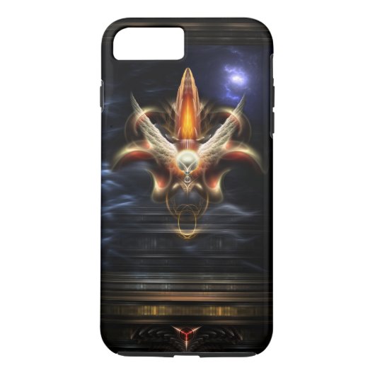Coques Case-Mate iPhone Portrait d'incendie d'Akrellian (Dos)