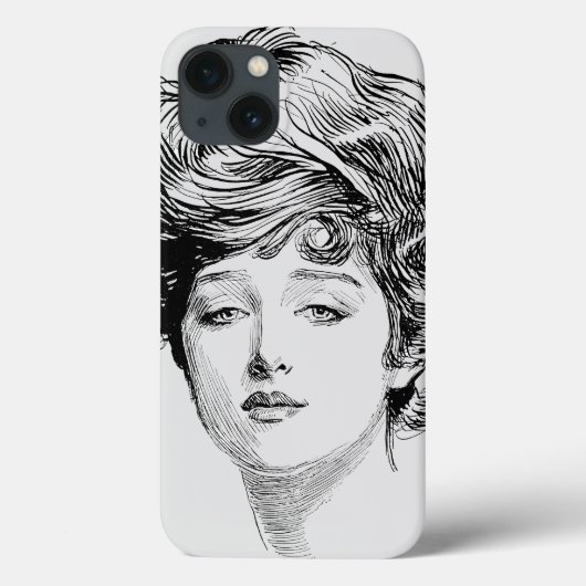 Coques Case-Mate iPhone Portrait d'une fille de Gibson, 1900 (Verso)