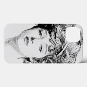 Coques Case-Mate iPhone Portrait d'une fille de Gibson, 1900 (Verso (horizontal))