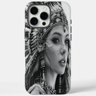 Coques iPhone 16 Pro Max Portrait d'une jeune fille guerrière