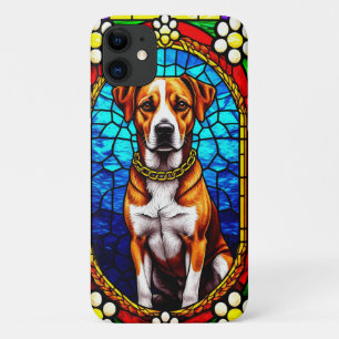 Case-Mate iPhone Case Portrait en verre tendu d'un chien avec chaîne d'o
