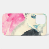 Coques Case-Mate iPhone Portrait féminin : Aquarelle (Verso (horizontal))