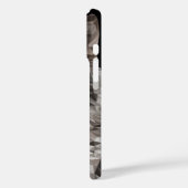 Coques Case-Mate iPhone Portrait géométrique du loup gris (Verso / Gauche)