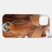 Coques Case-Mate iPhone Portrait islandais Brown de cheval (Verso (horizontal))