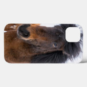 Coques Case-Mate iPhone Portrait islandais drôle de cheval (Verso (horizontal))