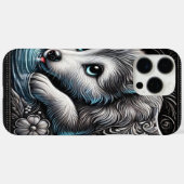 Coques Case-Mate iPhone Portrait majestueux de Wolf Moonlit (Verso (horizontal))