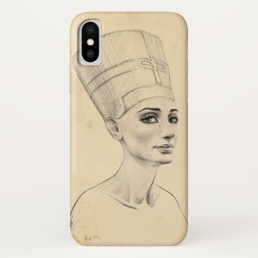 Coques Case-Mate iPhone Portrait Néfertiti dessin Ancienne Egypte papyrus (Dos)