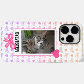 Coques Case-Mate iPhone Portrait Pet Personnalisé Cute Rose Ruban Coeur Ph (Verso (horizontal))