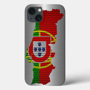 Coques Pour iPhone Portugal Drapeau et carte Acier Trou métallique
