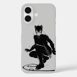 Coques iPhone 16 Pose à pinceau en encre Catwoman