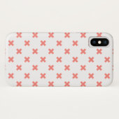 Coques Case-Mate iPhone Poser les points de croix sur blanc (Dos (Horizontal))