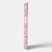 Coques Case-Mate iPhone Poseurs de perles rose-blanc sur velours rose (Verso / Droite)