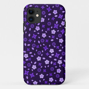 Coque iPhone 11 Posies violettes