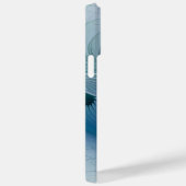 Coques Case-Mate iPhone Position, Abstrait bleu turquoise fractal (Verso / Droite)