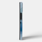 Coques Case-Mate iPhone Position, Abstrait bleu turquoise fractal (Verso / Droite)