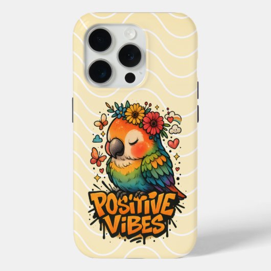 Coques Case-Mate iPhone “Positive Vibes” Parrot (Verso)
