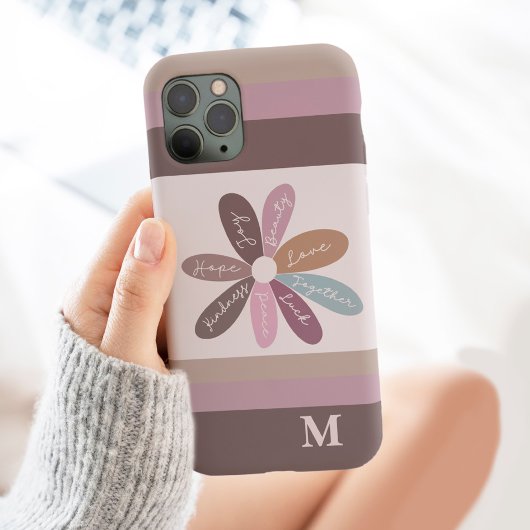 Coques Case-Mate iPhone Positivité Floral Daisy Affirmations Motivationnel