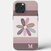 Coques Case-Mate iPhone Positivité Floral Daisy Affirmations Motivationnel (Verso)