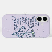 Coques Case-Mate iPhone Possible avec foi - Citation chamomile (Verso (horizontal))