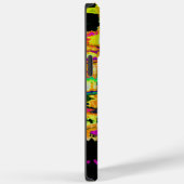 Coques Case-Mate iPhone Poster d'art Abstrait Neon Glitch Imprimer (Verso / Droite)