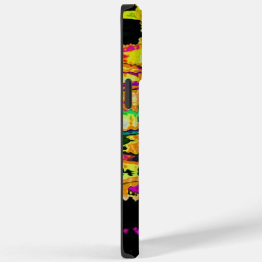 Coques Case-Mate iPhone Poster d'art Abstrait Neon Glitch Imprimer (Verso / Droite)