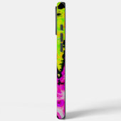 Coques Case-Mate iPhone Poster d'art Abstrait Neon Glitch Imprimer (Verso / Gauche)