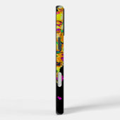 Coques Case-Mate iPhone Poster d'art Abstrait Neon Glitch Imprimer (Verso / Droite)