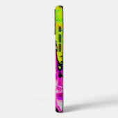 Coques Case-Mate iPhone Poster d'art Abstrait Neon Glitch Imprimer (Verso / Gauche)