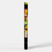 Coques Case-Mate iPhone Poster d'art Abstrait Neon Glitch Imprimer (Verso / Droite)