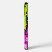 Coques Case-Mate iPhone Poster d'art Abstrait Neon Glitch Imprimer (Verso / Gauche)