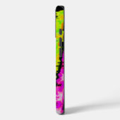 Coques Case-Mate iPhone Poster d'art Abstrait Neon Glitch Imprimer (Verso / Gauche)