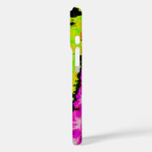 Coques Case-Mate iPhone Poster d'art Abstrait Neon Glitch Imprimer (Verso / Gauche)