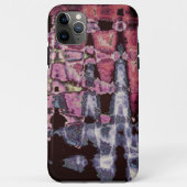 Coques Case-Mate iPhone Poster d'art Abstrait Neon Glitch Imprimer (Dos)
