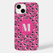 Coques Case-Mate iPhone Poster de animal Abstrait rose chaud (Verso)