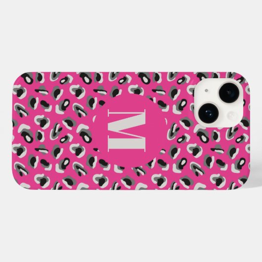 Coques Case-Mate iPhone Poster de animal Abstrait rose chaud (Verso (horizontal))