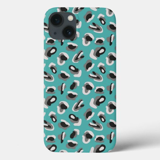 Coques Case-Mate iPhone Poster de animal Aqua/Camo (Verso)