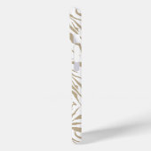 Coques Case-Mate iPhone Poster de animal beige monogramme (Verso / Gauche)
