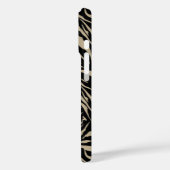 Coques Case-Mate iPhone Poster de animal beige monogramme (Verso / Gauche)