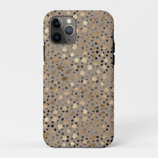 Coques Case-Mate iPhone Poster de animal Brown Gold Black (Dos)
