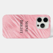 Coques Case-Mate iPhone Poster de animal Chic Pink Zebra (Verso (horizontal))