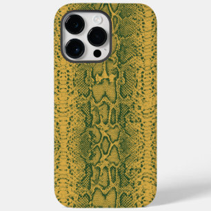 Coque Pour Pour iPhone 14 Pro Max Poster de animal de peau de serpent vert jaune