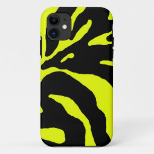 Etui iPhone Case-Mate Poster de animal en bande de zèbre jaune