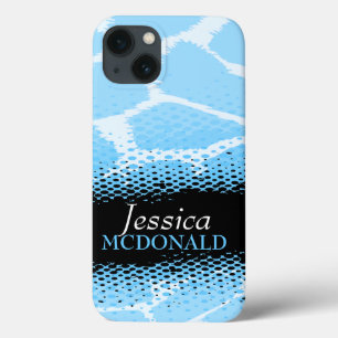 iPhone 13 Case Poster de animal graphique bleu clair